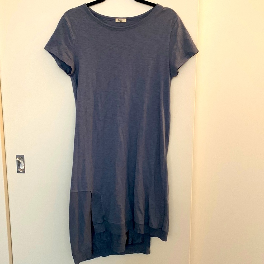 Dylan tall t-shirt dress. Grey/blue. Small. New w/o tags.